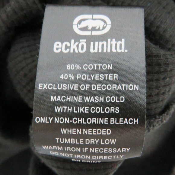 ECKO UNLTD* Men's Long Sleeve Crew Neck High/Low Curved Hem LOGO Sweater~ XL - Picture 5 of 11